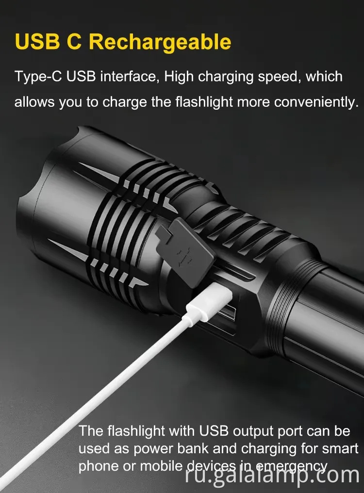 Высокая мощность, сильное световое цифровое отображение многофункциональное, многоуровневое регулируемое фонарик